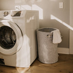 Gray Felt Laundry Hamper