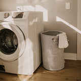 Gray Felt Laundry Hamper