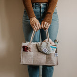 Oatmeal Felt Diaper Caddy