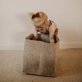 Oatmeal Felt  Storage Cube
