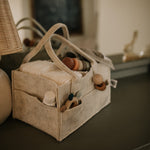 White Felt Diaper Caddy