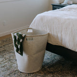 White Felt Laundry Hamper