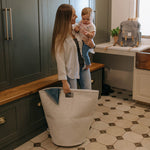 White Felt Laundry Hamper