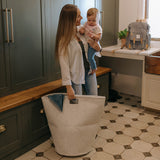 White Felt Laundry Hamper