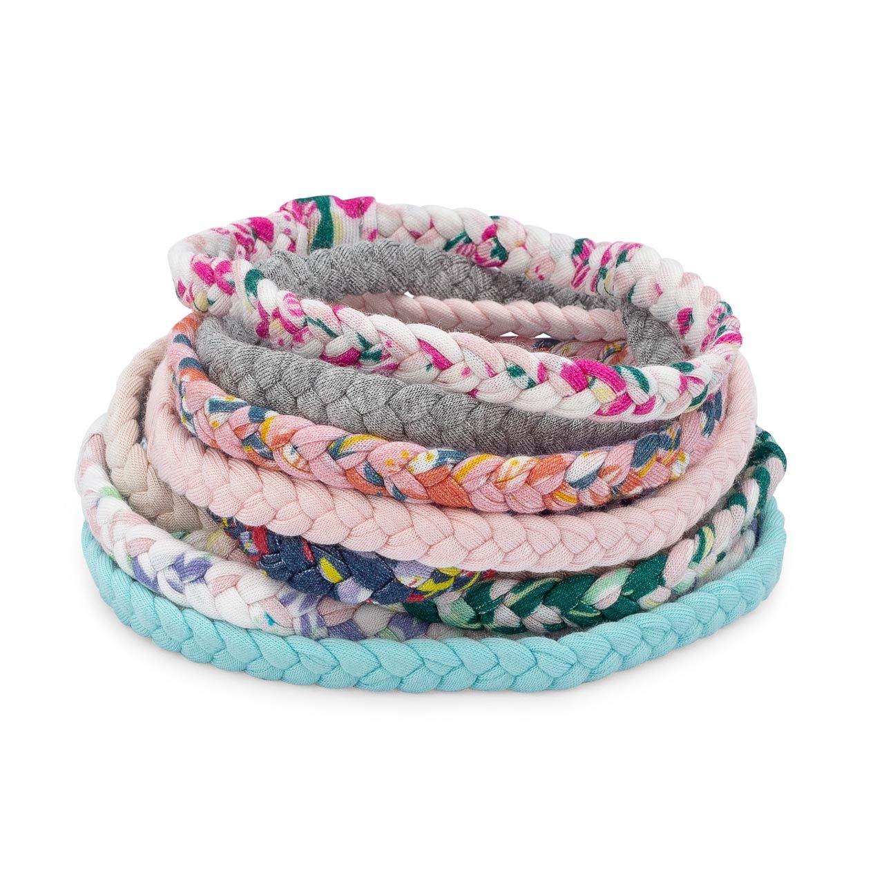 Multicolor braided headband Mardi Gras Big Velvet Braided Headband – Obsession Boutique main image 3