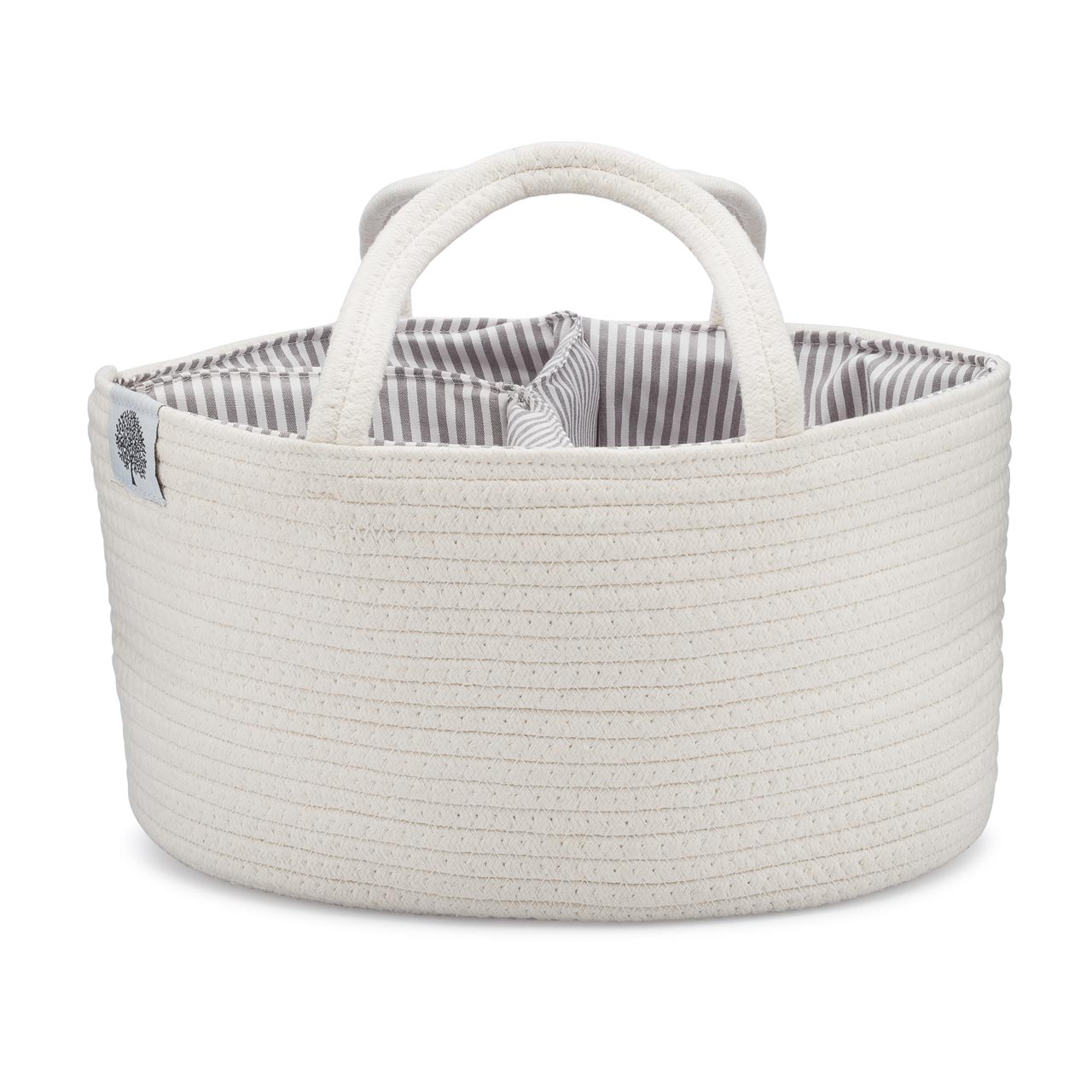 White Rope Diaper Caddy