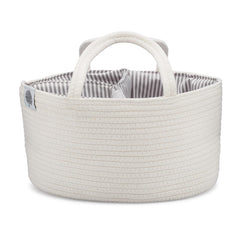 White Rope Diaper Caddy