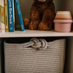 Gray Cube Storage Basket for organization