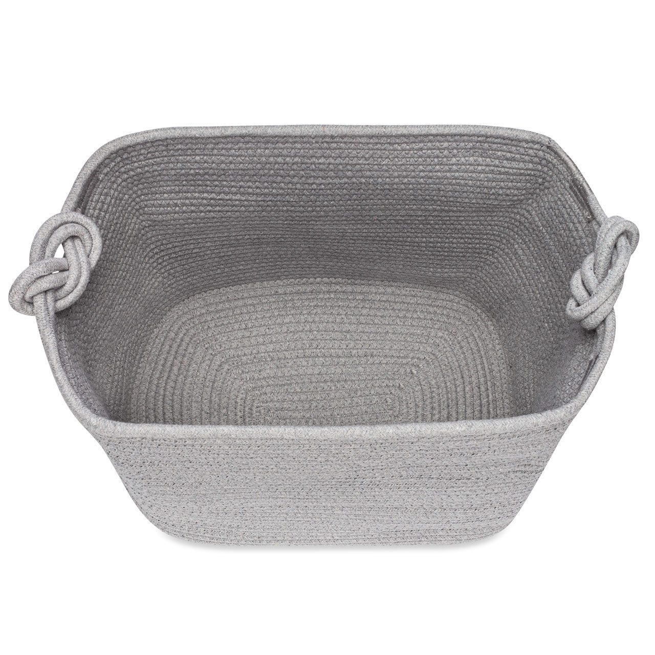 Gray Cube Storage Basket Top View
