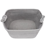 Gray Cube Storage Basket Top View
