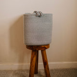 Gray Cube Storage Basket