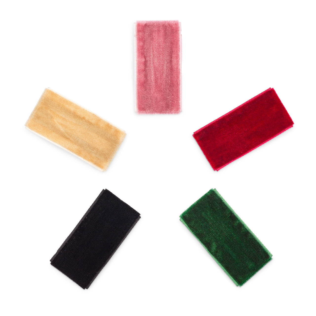 Holly Set - Velvet Hair Clips - pack of 5