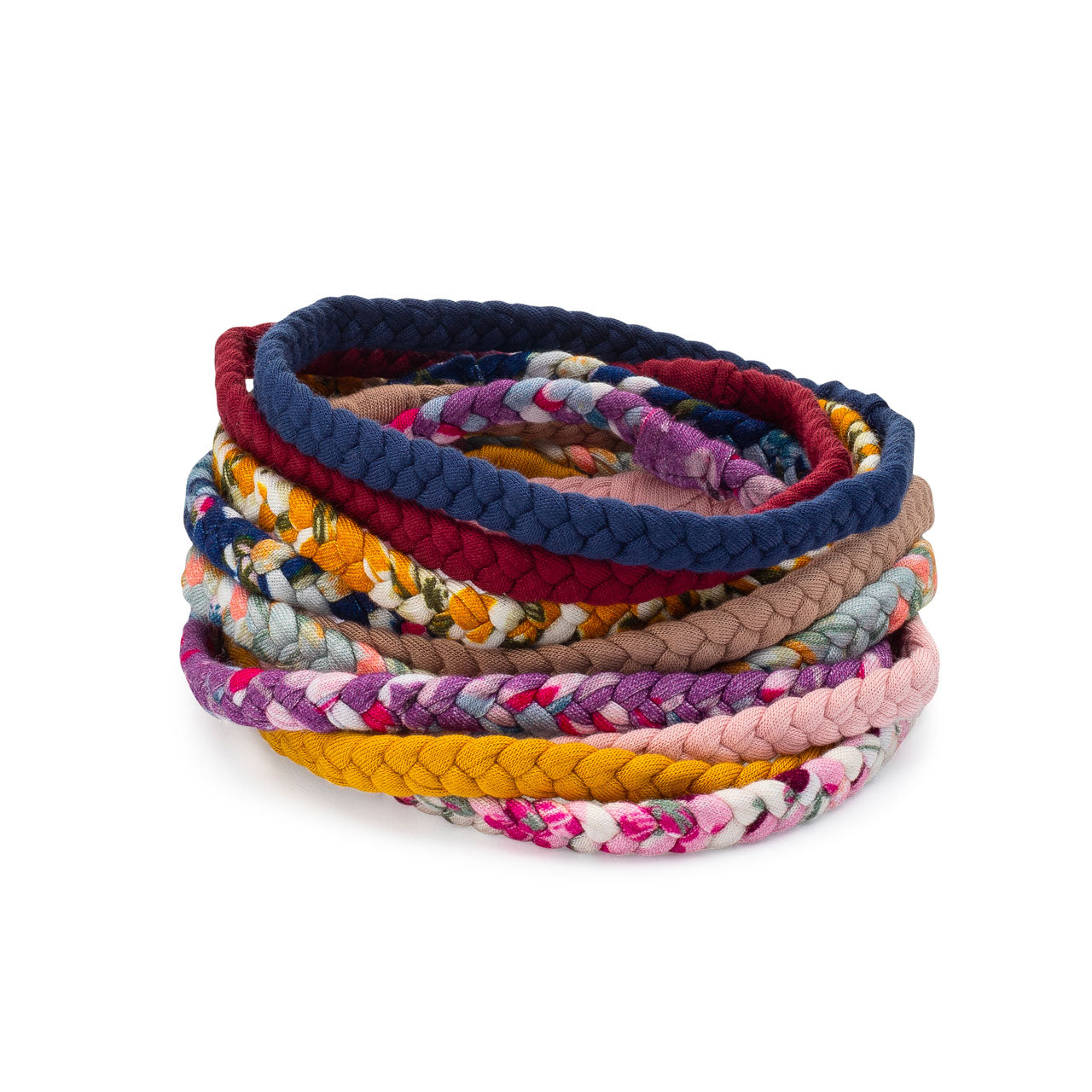 Vibrant Braided Headbands - Set of Three BOYIVI Velvet Braided Headbands 3-Piece Set for Women - Dark  main image 2