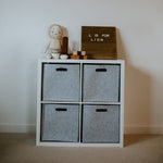 Gray Felt Storage Cube for nursery