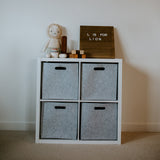 Gray Felt Storage Cube for nursery