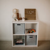 Gray Felt Storage Cube for nursery