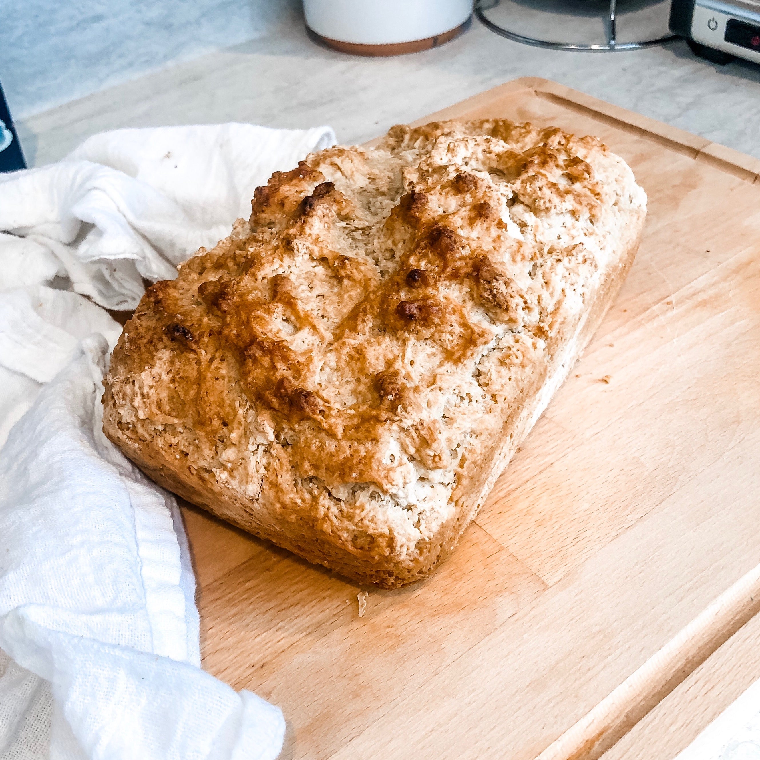 baking an easy fall recipe with children beer bread