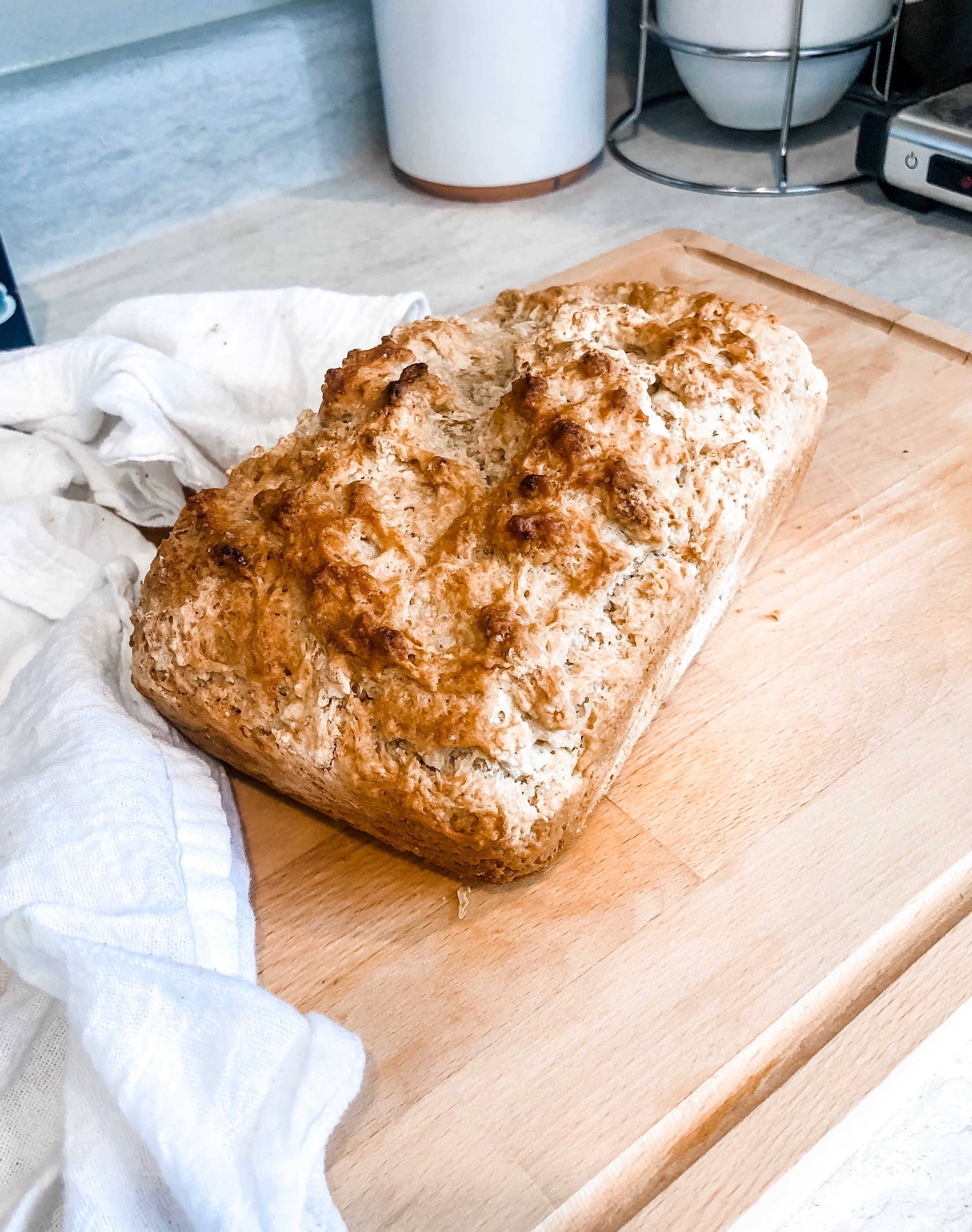 baking an easy fall recipe with children beer bread