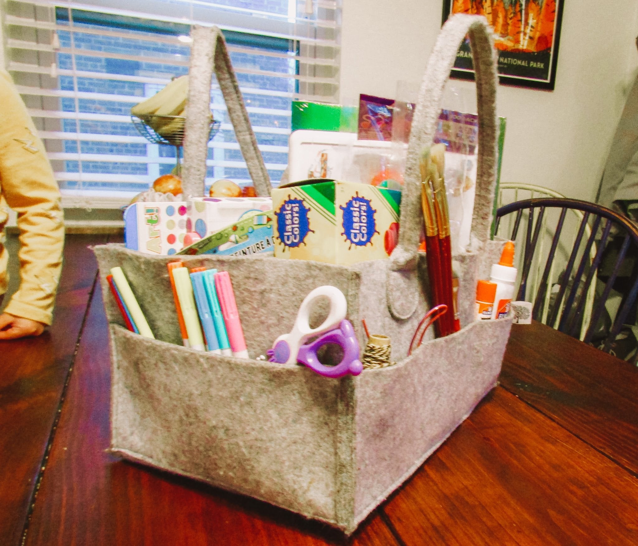 The Stylish Felt Diaper Caddy
