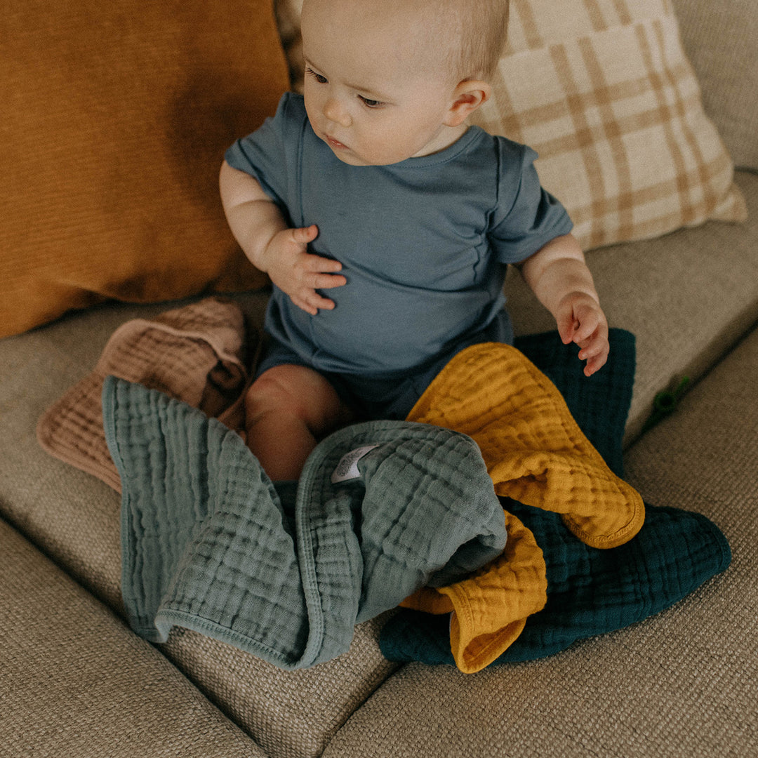 Dune Set Muslin Burp Cloths (4 Pack) Parker Baby Co.