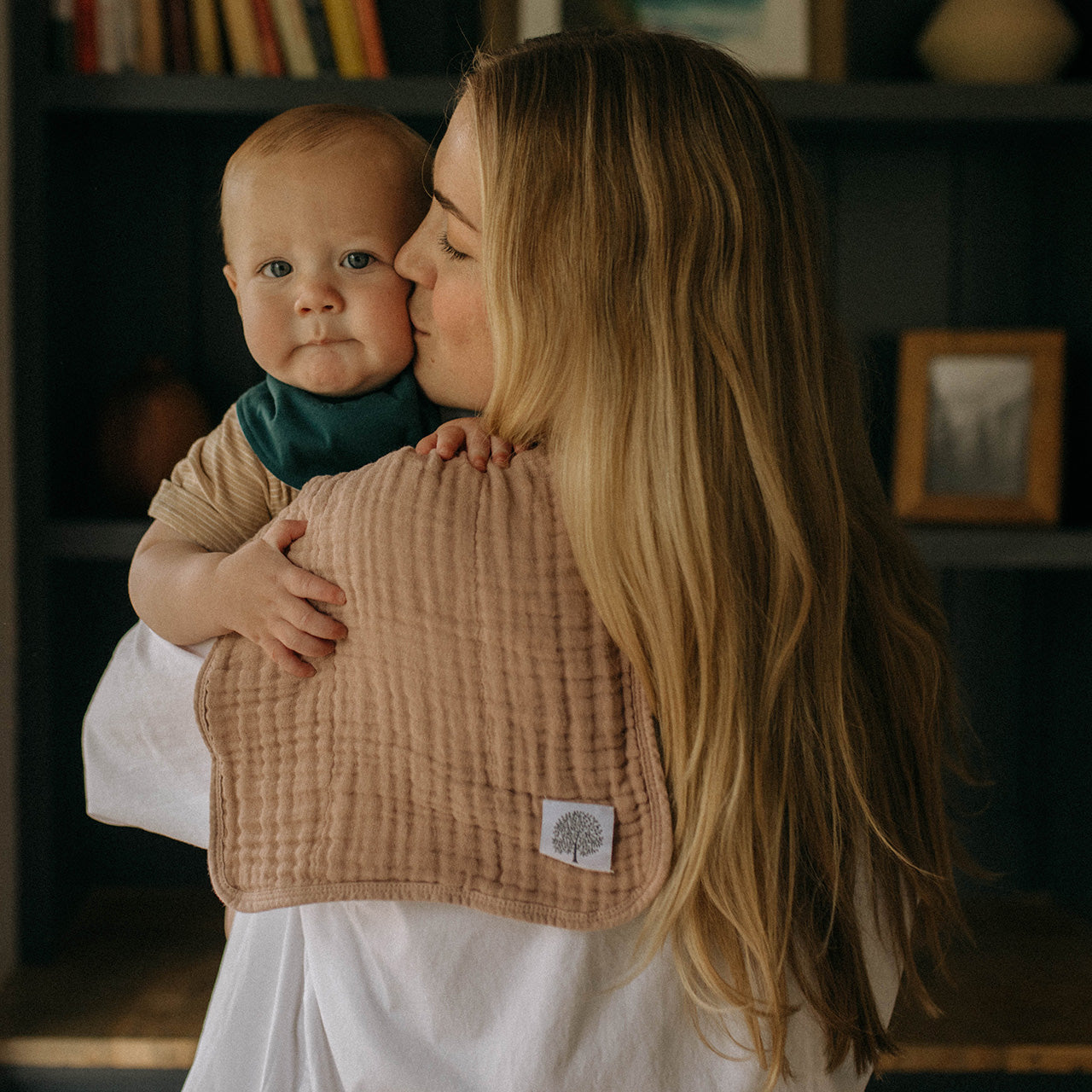 Sand Muslin burp cloth