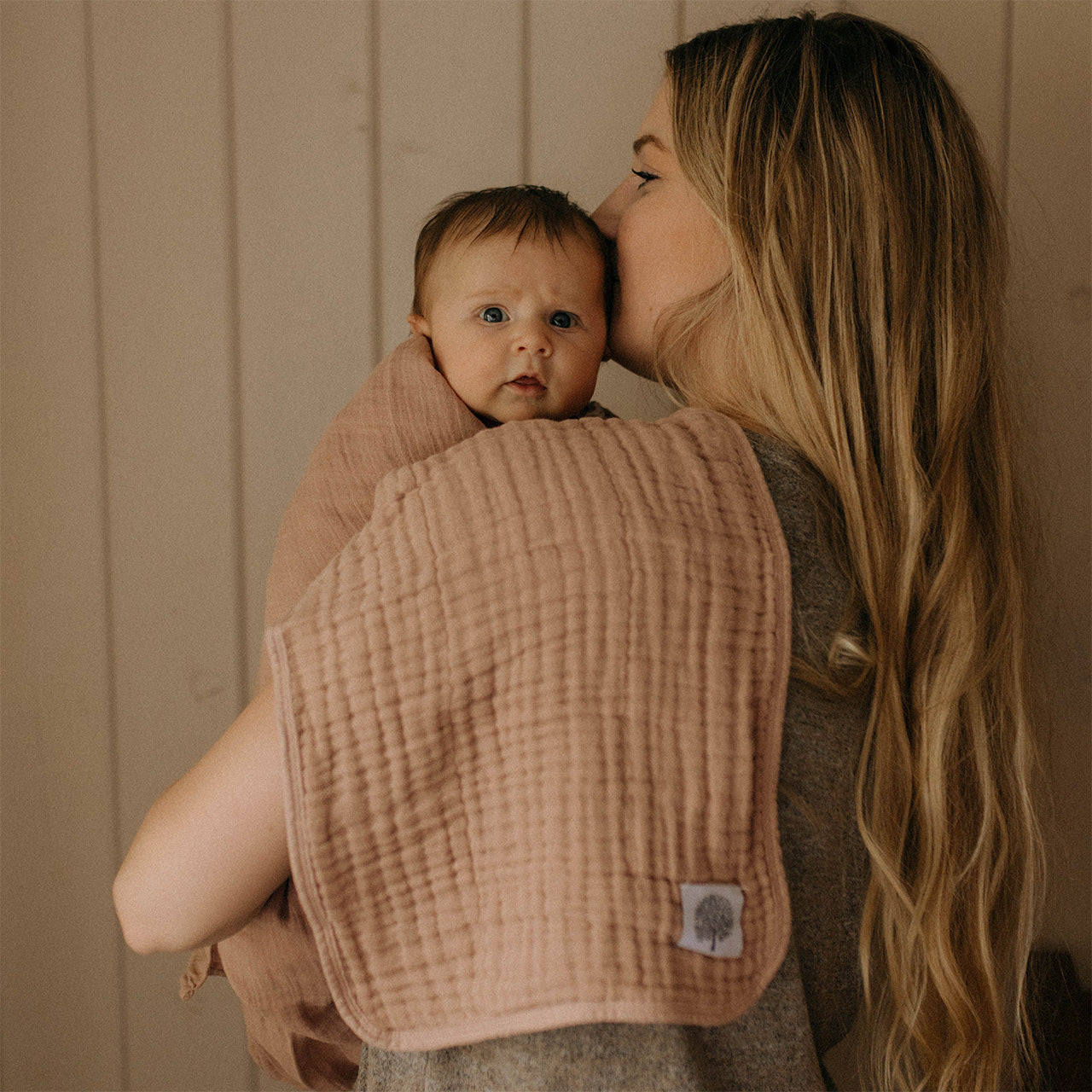 Sand Muslin burp cloth