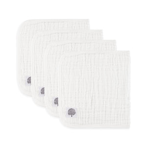 Muslin Burp Cloths &mdash; White
