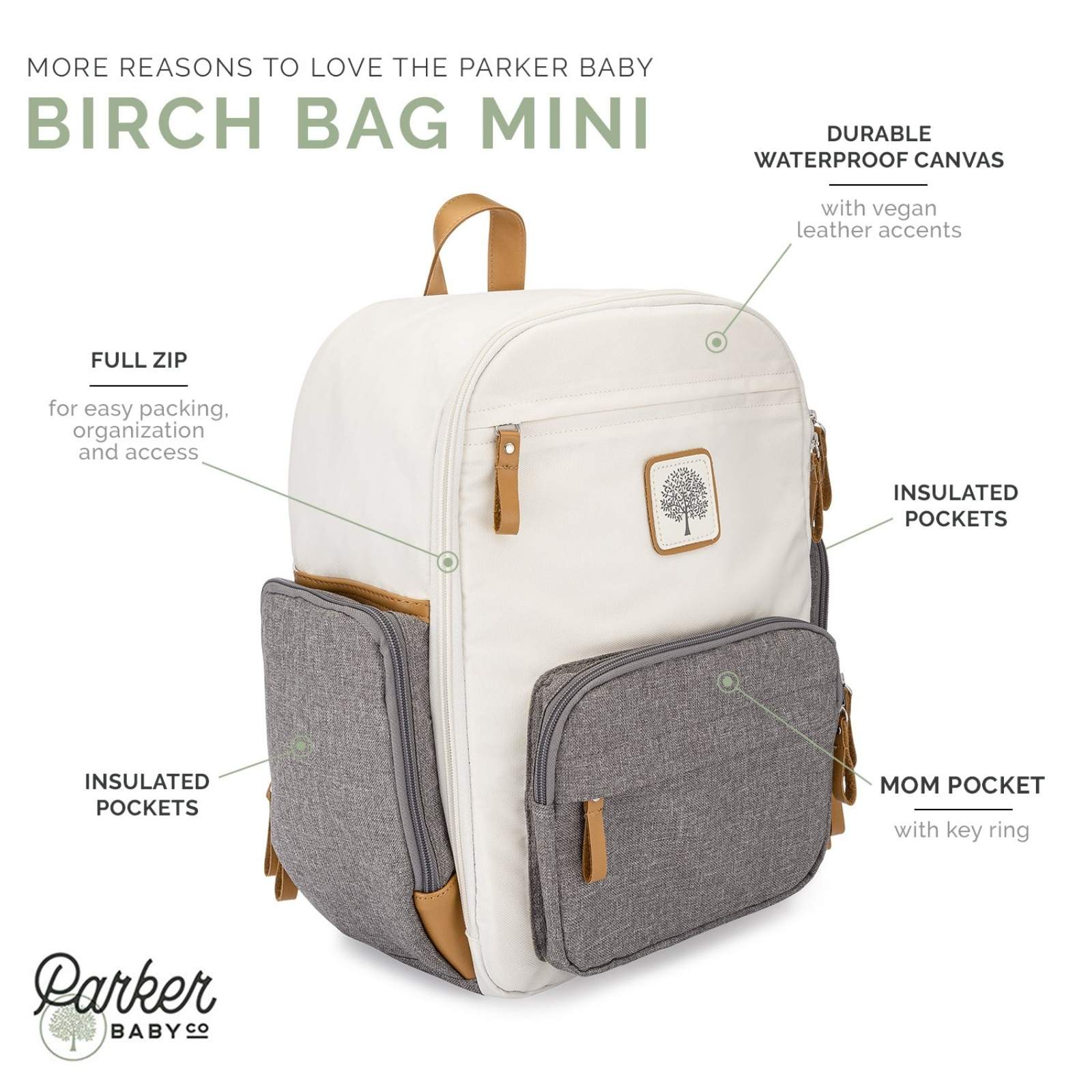 cheap mini diaper bag backpack Parker Baby Co. Mini Diaper Backpack Birch Bag