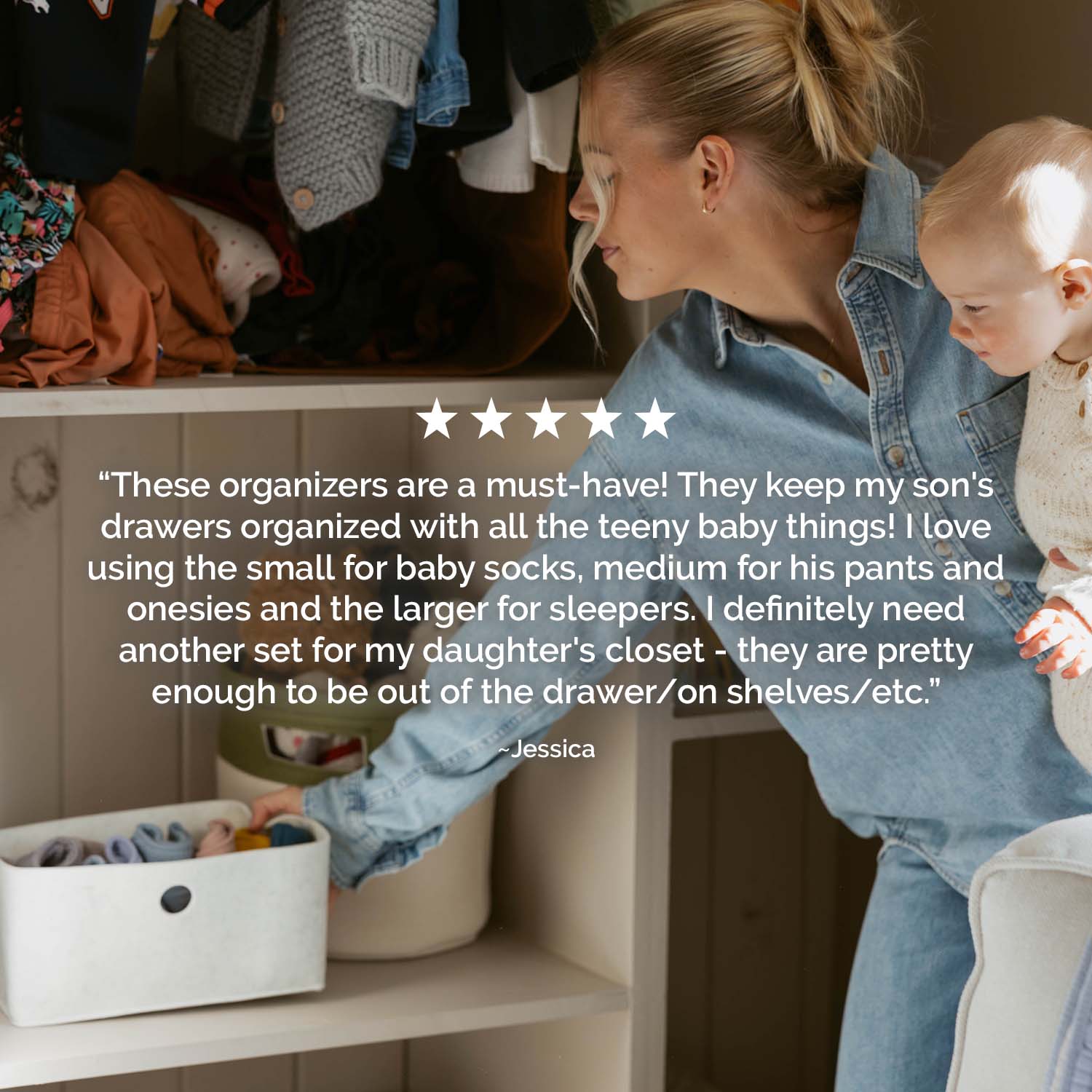 Felt Drawer Organizers | Parker Baby Co. Nursery Organization