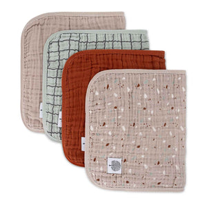 Muslin Burp Cloths &mdash; Pebble