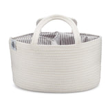 White Rope Diaper Caddy 