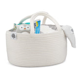 Rope Diaper Caddy for diaper storage
