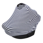 Multi-use Cover, White/Navy Stripes - The Good Baby