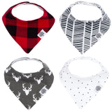 Lumberjack Bandana Bib Set - pack of 4