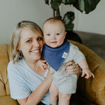 Blue Bandana Bib for baby boy. 