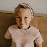 Pink multi braided headband for girl