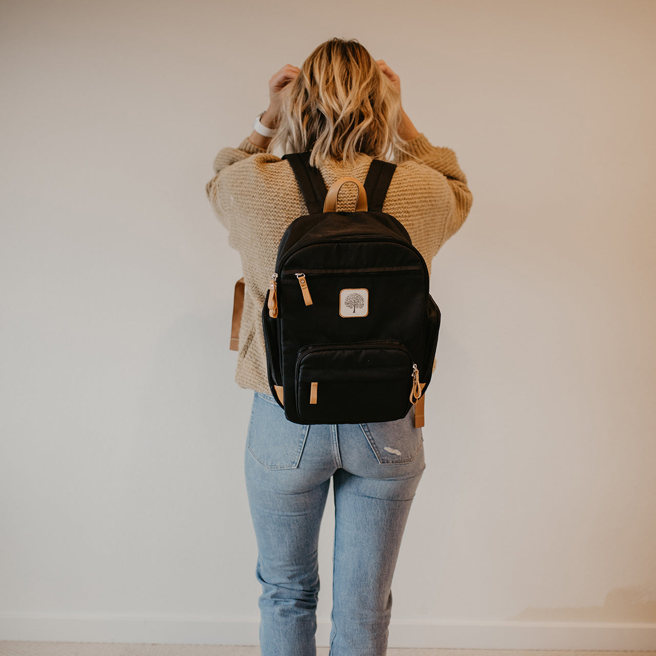 Birch Bag Mini Diaper Backpack in black
