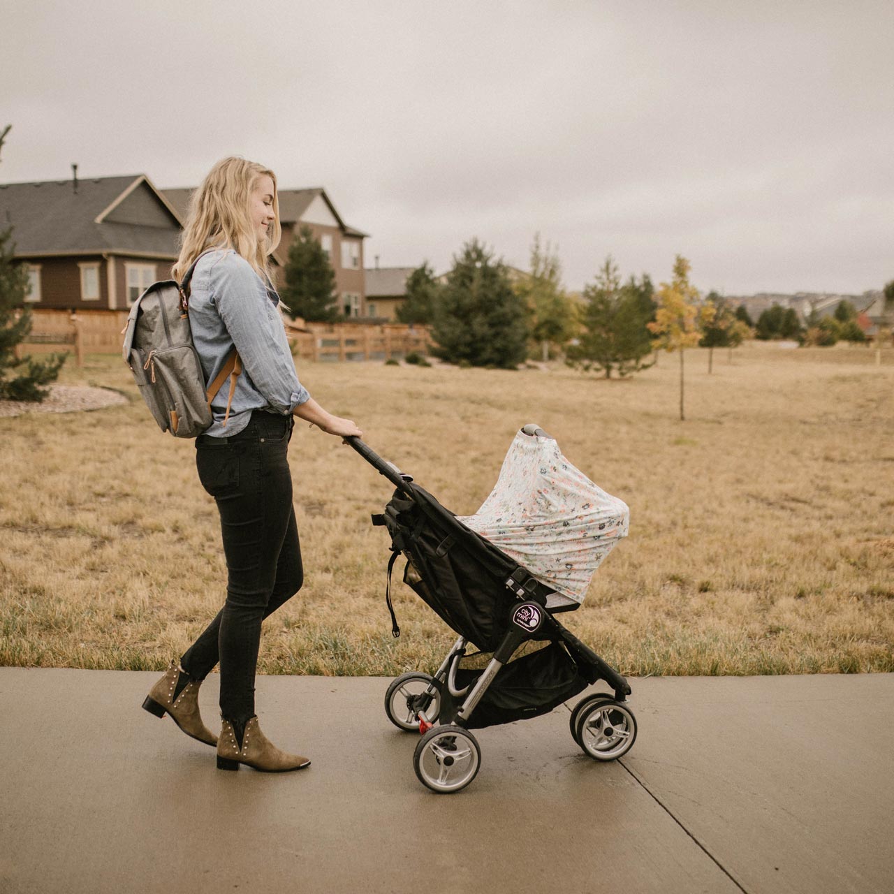 Bloom multi-use cover for stroller.