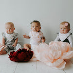 Blush Bandana Bib Set. 