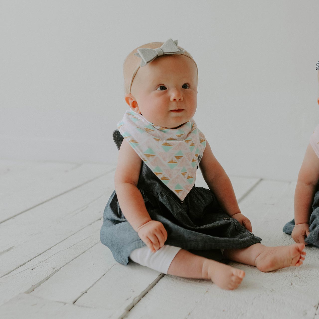 Blush Bandana Bib Set. 