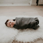 Gray Swaddle for Baby. 