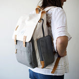 Birch Bag Diaper Backpack in Cream.  
