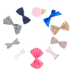 The Essentials Bow Clip Set: set of 10 hair bows for baby.