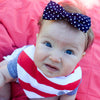 Red and White Stripe Bandana Bib for Baby. 