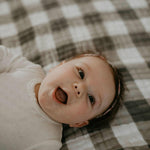 The Gray Buffalo Muslin Quilt for baby. 