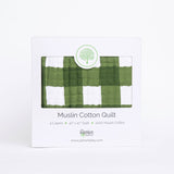 Infographic for green buffalo quilt.