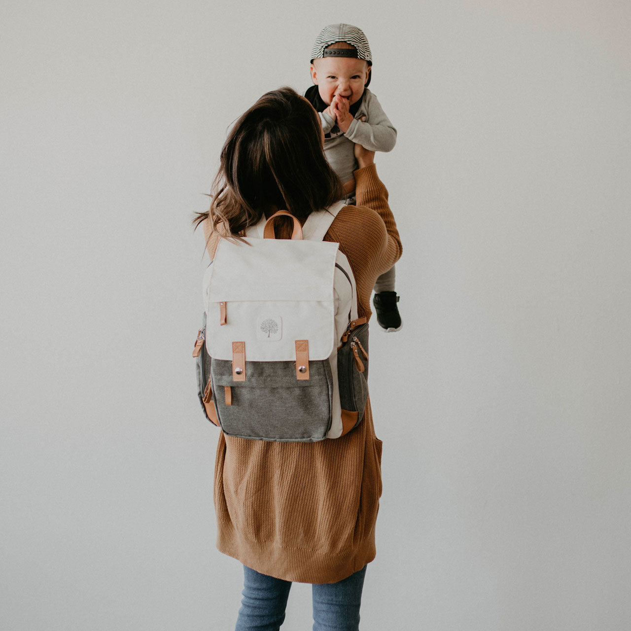 Birch Bag Diaper Backpack in Cream.