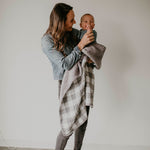 The Gray Buffalo Muslin Quilt for baby. 