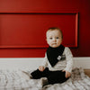 Black bandana bib for baby boy.
