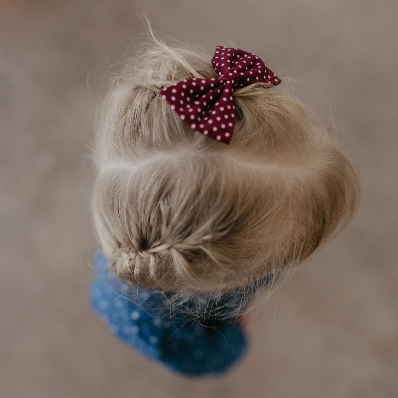 Purple Bow Clip hair accessory for baby, toddler and little girls.